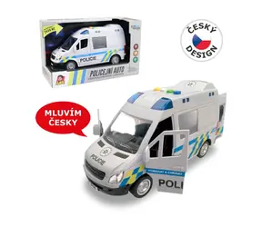  MaDe Auto policejní dodávka na setrvačník s reálným hlasem posádky / 21 cm / od 3 let
