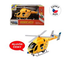 MaDe 07635 Vrtulník záchranný na setrvačník se světlem a zvukem / 20 cm / od 3 let
