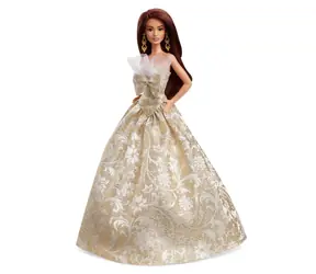 Mattel JBH97 Barbie - Vánoční panenka hnědovláska 2025 / od 3 let 