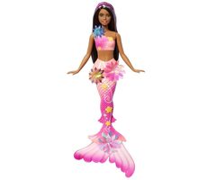 Mattel JDM73 Barbie Dreamtopia - Kouzelná květinová mořksá panna - tmavovláska / od 3 let 