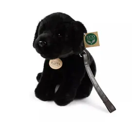 RAPPA Plyšový labrador černý 25 cm / ECO-FRIENDLY / od 0 let