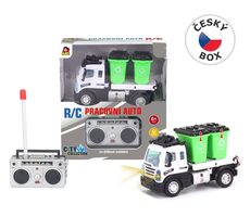 MaDe 08448 Auto popelářské s kontejnery na dálkové ovládání / 12 x 7 x 6 cm / od 6 let