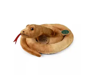 RAPPA Plyšový had hnědý 90 cm / ECO-FRIENDLY / od 0 let