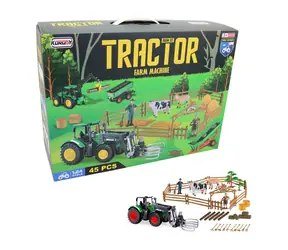 MaDe 16353 Traktor s farmou a příslušenstvím, 45 kusů / od 3 let