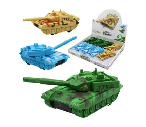 MaDe 14693 Tank na setrvačník, se světlem a zvukem, na baterie / 16 x 6 x 6,5 cm / od 3 let