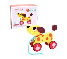 MaDe 20368 Dřevěné tahadlo pes / 17 cm / od 3 let