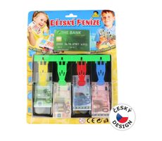 MaDe 96906 Pokladna s penězi - Euro / 28 x 22 cm / od 3 let