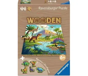 Ravensburger Dřevěné puzzle Dinosauři / 44 dílků / od 6 let