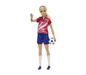 Mattel Barbie fotbalová panenka v červeném dresu / od 3 let