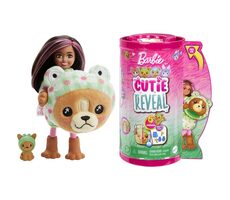 Mattel Barbie cutie reveal chelsea v kostýmu - pejsek v zeleném kostýmu žabky / od 3 let