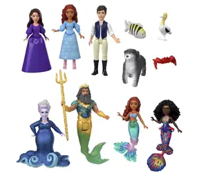 Mattel The Little Mermaid sada malých panenek a kamarádů ze země a moře / od 3 let