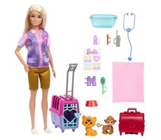Mattel Barbie panenka zachraňuje zvířátka - blondýnka / od 3 let