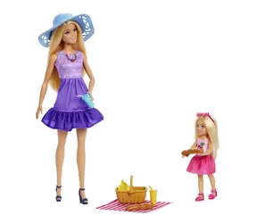 Mattel Barbie panenky malibu a chelsea na pikniku / od 3 let