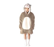 Cozy Noxxiez CH329 Ježek - hřejivá televizní mikinová deka s kapucí pro děti 7 - 12 let