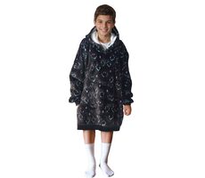 Cozy Noxxiez CH340 PC hráč potisk - hřejivá televizní mikinová deka s kapucí pro děti 7 - 12 let