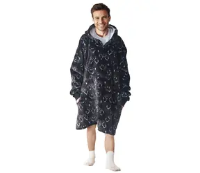 Cozy Noxxiez CH370 PC hráč potisk - hřejivá televizní mikinová deka s kapucí pro teenagery a dospělé