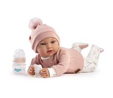 Guca 10301 ADA - zátěžová realistická panenka miminko s měkkým látkovým tělem - 42 cm