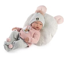 Guca 957 NEUS - realistická panenka miminko se zvuky a měkkým látkovým tělem - 38 cm