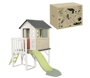 Smoby Domeček Life na pilířích se skluzavkou / od 2 let