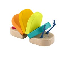 Mattel Fisher Price dřevěná klapající housenka / od 6 měsíců