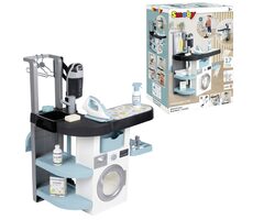 Smoby Prádelna 3v1 s žehličkou a tyčovým vysavačem Rowenta / od 3 let