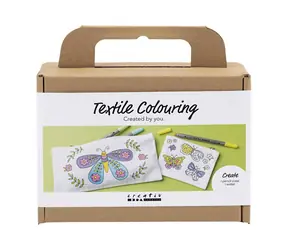 Creativ Company Kreativní sada Malování na textil penál & peněženka Motýl / od 4 let
