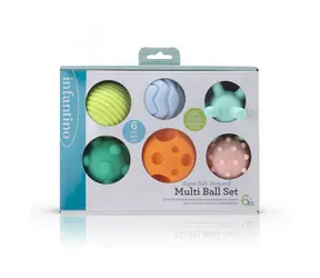 Infantino Míčky s texturami Super Soft 6 ks / od 6 měsíců