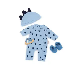 LullaBaby Overal pro panenky modrý s doplňky / od 2 let