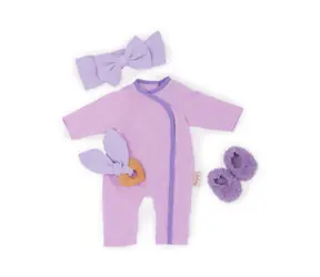 LullaBaby Dupačky pro panenku fialové s doplňky / od 2 let