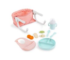 LullaBaby Židlička ke stolu pro panenky s doplňky / od 2 let