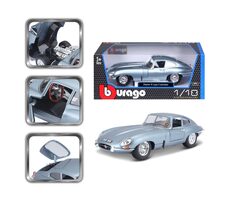 Bburago 1:18 Jaguar E Coupe Metalic Silver Blue