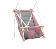 Tulano Hop 40 růžovo-šedá / dětská houpačka / Nosnost až 60 kg