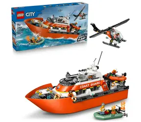 LEGO® City 60504 Záchranný člun pobřežní hlídky a vrtulník / Počet dílků: 742 / od 7 let