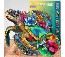 EscapeWelt Dřevěné puzzle Želva / 300 dílků / Obtížnost: střední / od 8 let