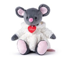 Lumpin Myška Azumi šedá v bílém kožíšku 28 cm / od 0 let