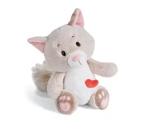 NICI plyš Love Kočička huňatá 25cm - sedící / GREEN kolekce / od 0 měsíců