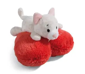 NICI plyš Love Kočička roztomilá ležící srdce 13cm / GREEN kolekce / od 0 měsíců