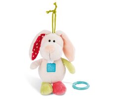 NICI MFN plyš Králíček na zavěšení s hracím strojkem 18cm / od 0 měsíců