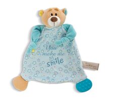 NICI MFN muchláček Medvídek s kousátkem a úchytkou na dudlík 25x25cm / od 0 měsíců