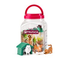 Faunica Zvířátka figurky sada v MEGA tubě - Mazlíčci / od 3 let