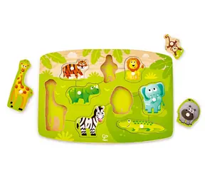 Hape Puzzle na desce - Džungle / Počet dílků: 10 / od 2 let
