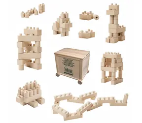 Walachia Dřevěná skládací stavebnice Construct easy box / od 3 let / 138 dílů / Obtížnost: nízká