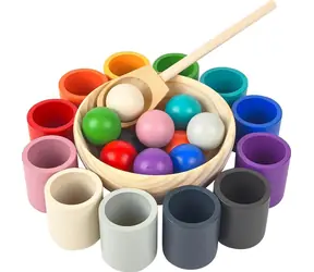 2Kids Toys Duhové kuličky a kalíšky 12 barev / od 3 let