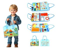 2Kids Toys Senzorická busy kniha Dinosauři 3 / od 3 let