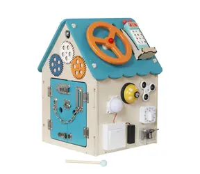 2Kids Toys Activity board Domeček tyrkysová / od 3 let