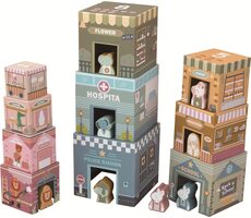 2Kids Toys Skládací věž z kostek City / od 18 měsíců