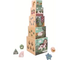 2Kids Toys Skládací věž z kostek Farma / od 18 měsíců