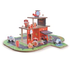 2Kids Toys Dřevěná stanice Hasiči 2 in 1 / od 3 let