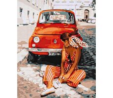 ASTRA Malování podle čísel: Vzpomínky na prázdniny, plátno na rámu 40x50 cm / od 14 let