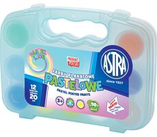 ASTRA Temperové barvy 12 x 20 ml pastelové, v plastovém kufříku modrá / od 3 let
